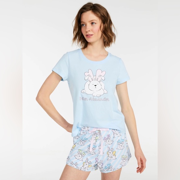***SOLD*** 💕🐰 Peter Alexander Bunny PJ Top 🐰💕 Pyjama Tee Size Small RRP $50 - Picture 2 of 8